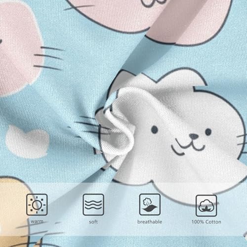 KLL Cats with Cute Clouds Pattern with blue Toddler Boys Pure Cotton Underwear Breathable Undies3