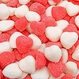 Guatemalan Gummy Hearts 5 lb – Cherry & Strawberry Gummies, Gelatin Based, Light Sugar Coated, Bulk Jelly Fruit Candy in Resealable Bag