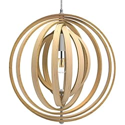Aliexpress Lamparas Nordicas Tomons Lámpara colgante Lámpara de techo Esfera en Madera Estilo Nórdico Ajustable para Casa, Tiendas Bares Restaurantes - PL1004