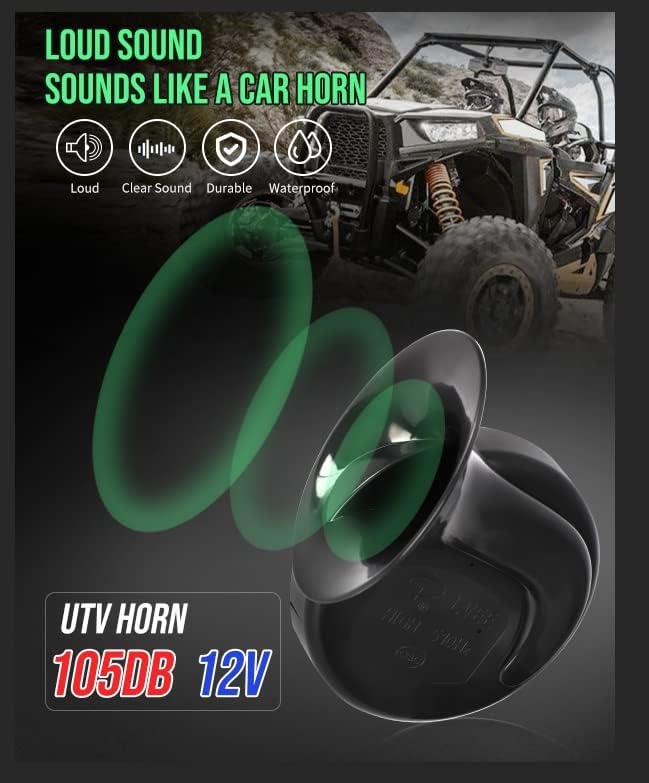 Miniatura 2 de Kit universal de señal de giro ATV UTV con bocina fuerte, kit de señal de giro de calle lado a lado para SXS Dirt Bike Polaris RZR Can-Am Kawasaki