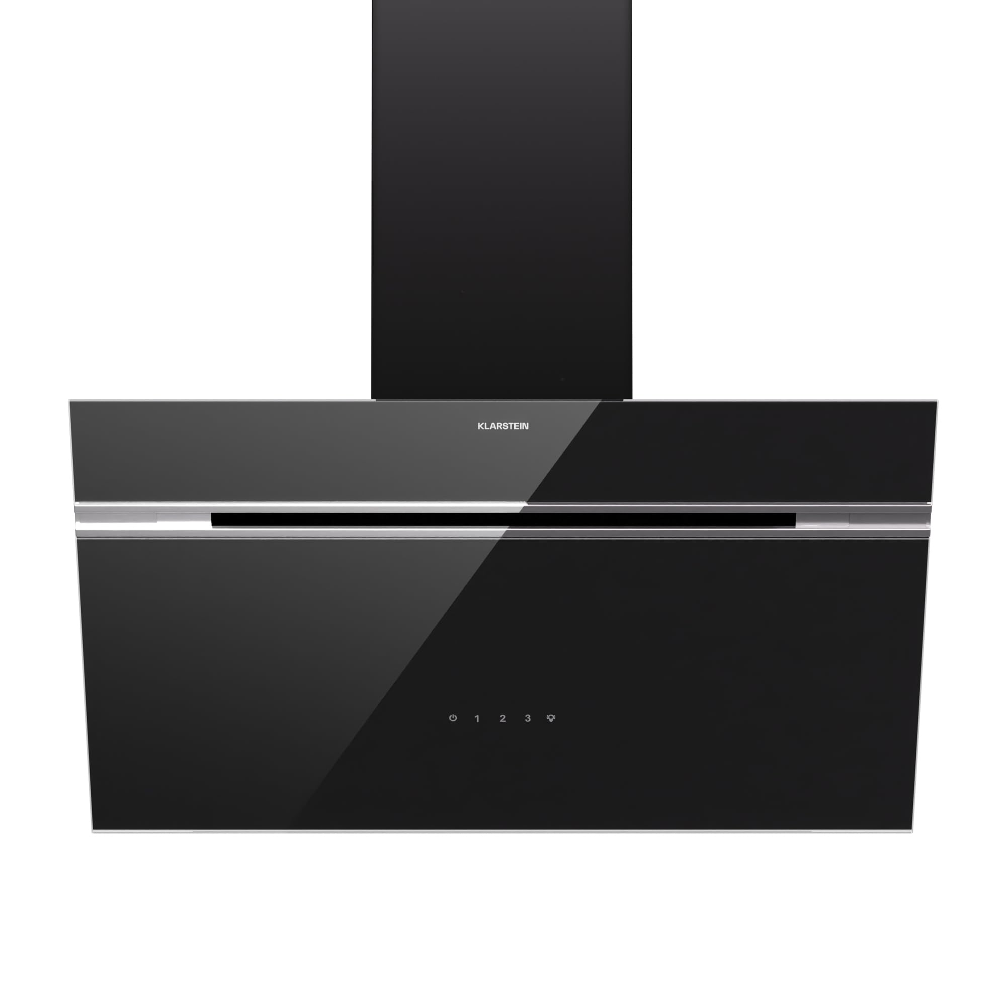 KLARSTEIN Alina Cooker Hood - 70cm Extractor Hood, 600 m³/h Air Flow, A Energy Efficiency, Touch Control, LED Lighting, Quiet 68 dB, Exhaust & Recirculation, Black