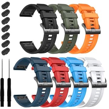 EZMVZKU Pulseiras de 26 mm Easyfit para Garmin Fenix 8 AMOLED/8 Pro 51 mm/7X/7XPro Sapphire Solar Watchands de substituição para Fenix 6X/6X Pro/5X/5X Plus/Enduro 3/2/Quatix 8/epix Pro/Descent Mk3i