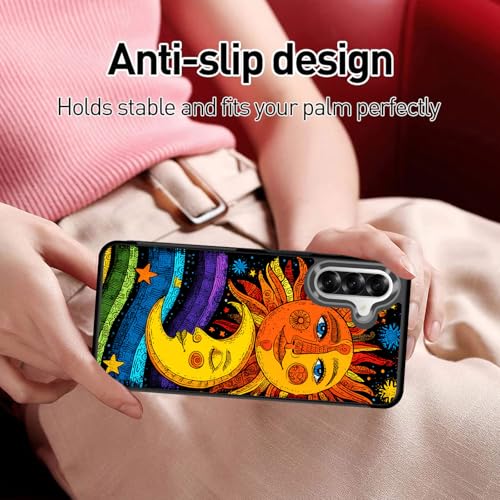 Vobber for Galaxy A17 5G Case,Slim Anti-Scratch Architecture TPU Shockproof Protective Case Cover for Samsung Galaxy A17 5G 6.7" 2025,Cosmic Sun Moon Face - image 4