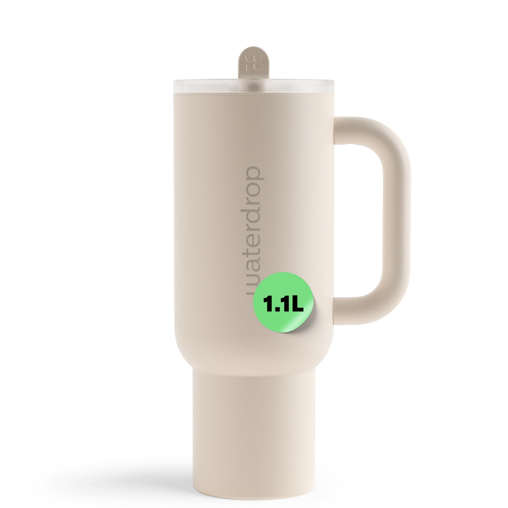 waterdrop® Thermobecher 1,1L isolierte Edelstahlflasche auslaufsicher 12h kalt