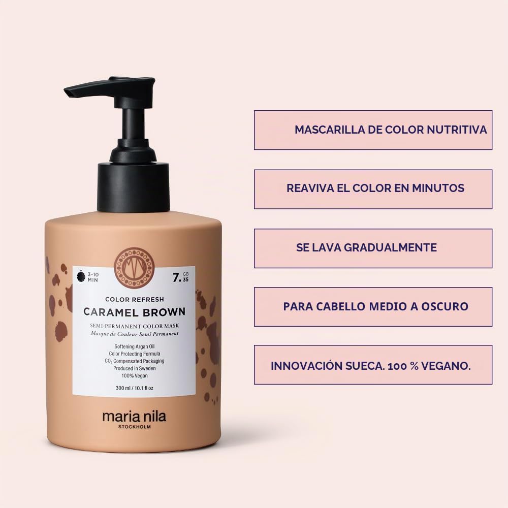 Maria Nila Colour Refresh, 300 ml, Mascarilla para el Cabello, Pigmentos Semipermanentes, 100% vegano y libre de sulfatos/parabenos