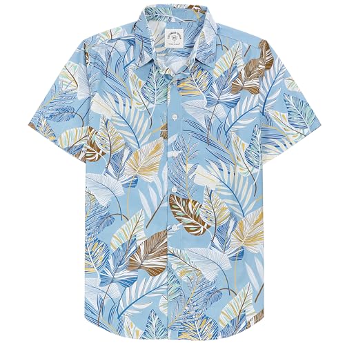 Dubinik® Hawaiian Shirt for Men Tropical Beach Shirt Mens Short Sleeve Button Down Shirts Aloha Shirt Print Casual Cool