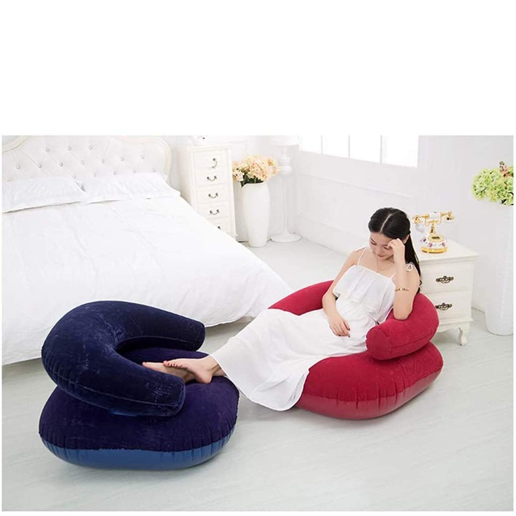 FAXIOAWA Divano Singolo Gonfiabile per Il Tempo Libero, Sedile Gonfiabile da Viaggio per Interni ed Esterni Portatile (Colore : Blu) (Rosso)