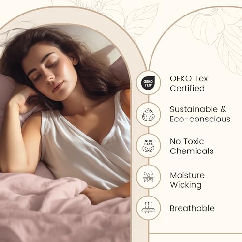 King Sheets Deep Pocket, 100% Egyptian Cotton Sheets For King Size Bed Dusty Rose, 800TC Luxury Soft & Breathable Naturally Cool Fully Elasticated Cotton Sheet Set, No Pill Fade Resistant- Sepia Rose