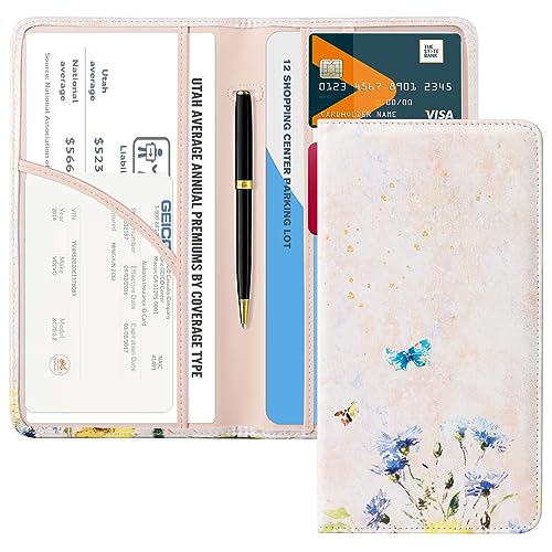 Image of CoBak Car Registration and Insurance Holder | Vehicle Glove Box Car Organizer,Auto Truck Comparment Accessories Case with Magnetic Closure for Driver License,Cards