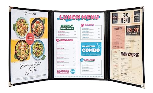 Ylittaa Menu Covers, Triple Fold, 8.5