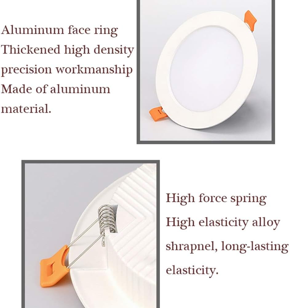 USMJQVZ 5W,7W,10W,12W,15W LED Recessed Downlight Retrofit Kit 4 Pack Ultra Thin White Round LED Recessed Lighting Kits,Corridor LED Recessed Ceiling Light