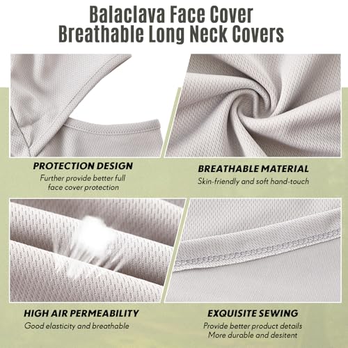 Image of SATINIOR 3 Piece Balaclava Face Cover Sun Protection Neck Cover Summer Balaclava for Men Women Outdoor Sports UV Protector