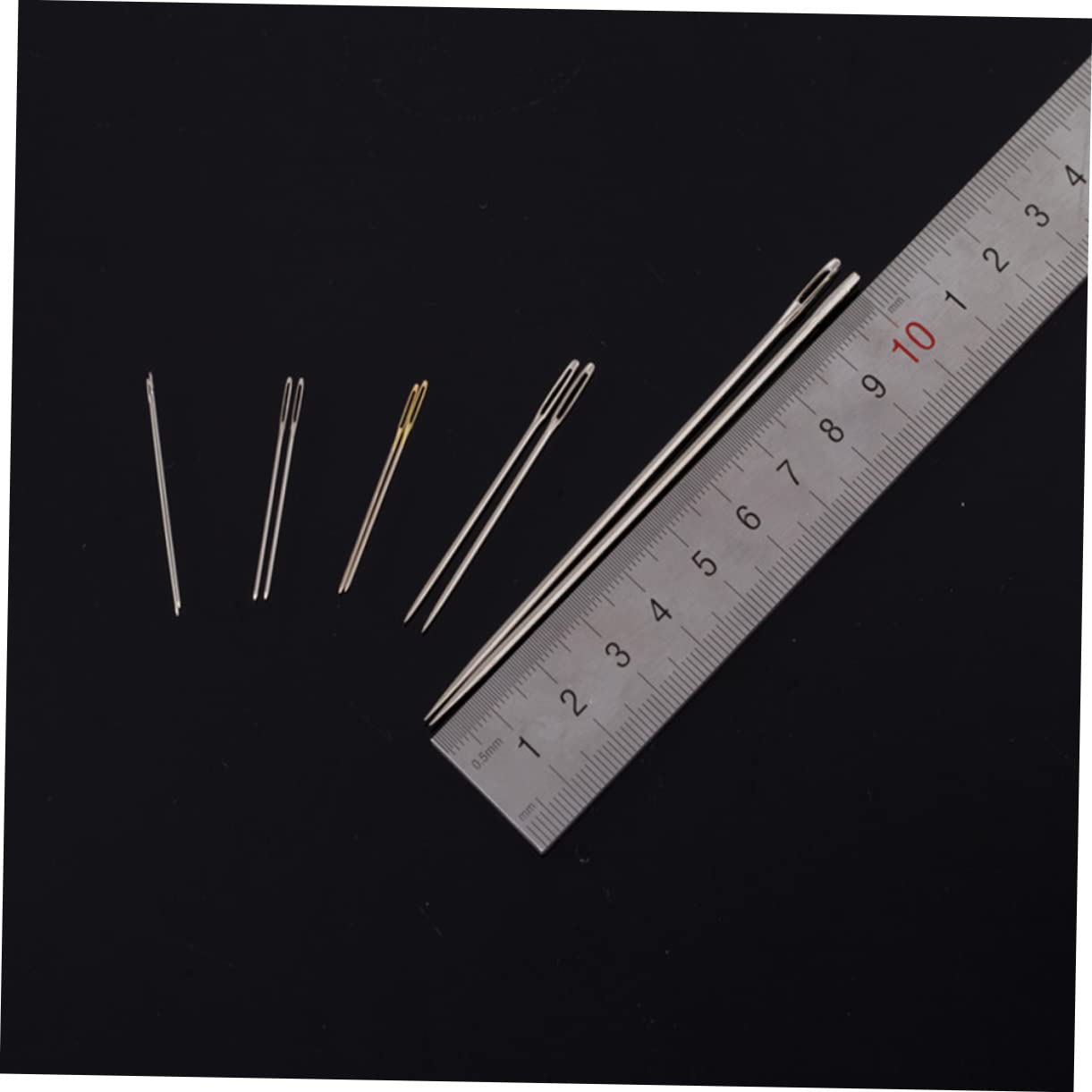 Tofficu 100pièces Aiguilles à Coudre Rondes à Bout Gros Trou pour Couture Tricotage et Broderie