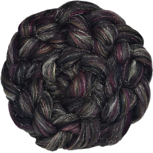 Image of Combed Top Roving. Limited Edition Fiber for Spinning, Needle Felting, Wet Felting, Weaving and Crafting. Fancy, Colorful, Exotic Designer Blend, Tapestry
