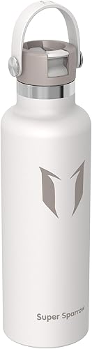 Miniatura 178 de Super Sparrow Botella de Agua Aislada - 17 Oz / 25 Oz / 34 Oz - Frasco FlipFlow de Boca Estándar - Libre de BPA, Botella a Prueba de Fugas - azul