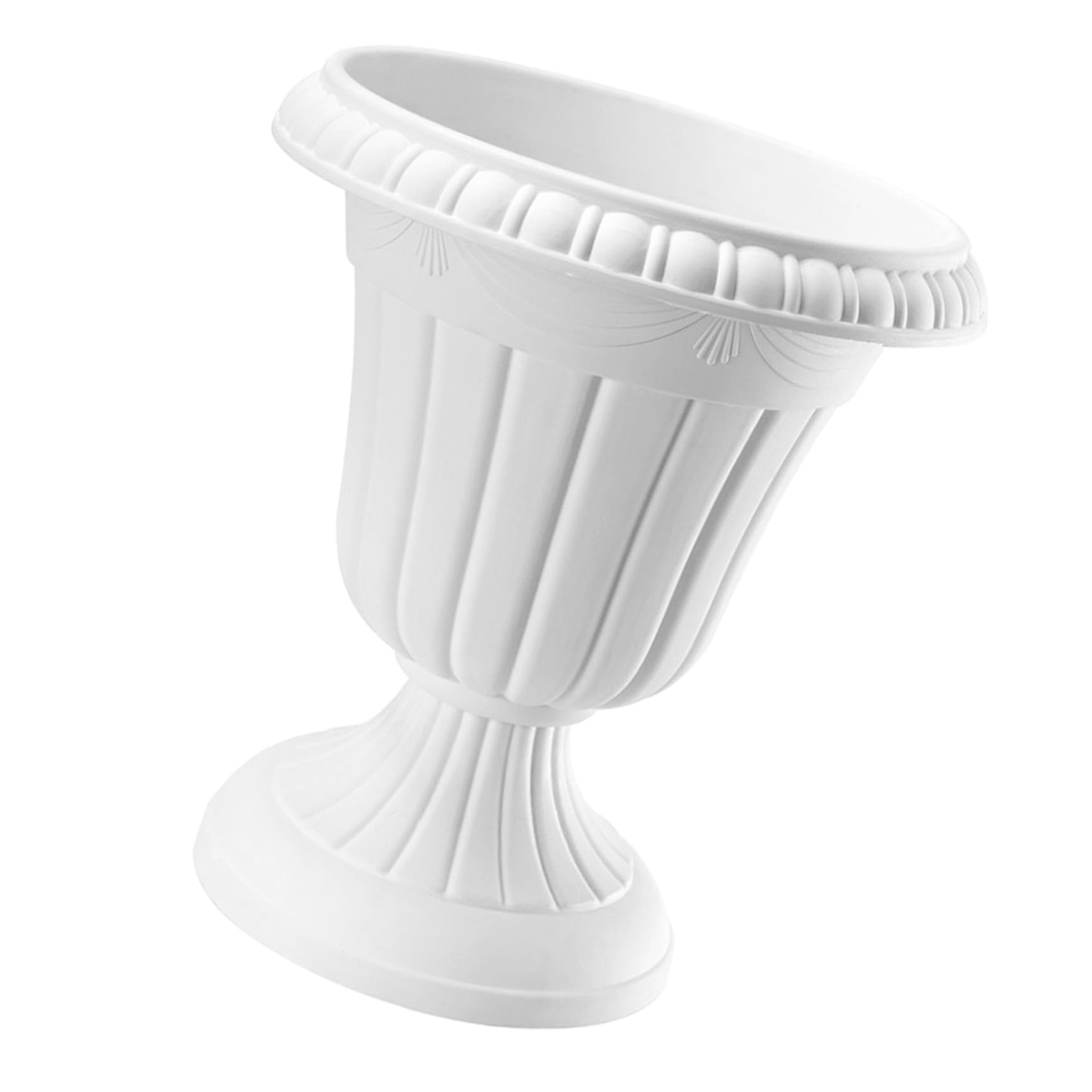 Jardinière romaine en résine SEWACC 25cm | Pot de fleurs haut plastique pour extérieur et balcon