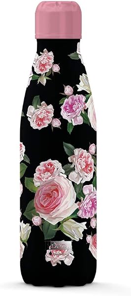 IDRINK Botella Térmica Doble Pared 350/500/750/1.000 ML, Decorada (500 ML, Roses) - 2