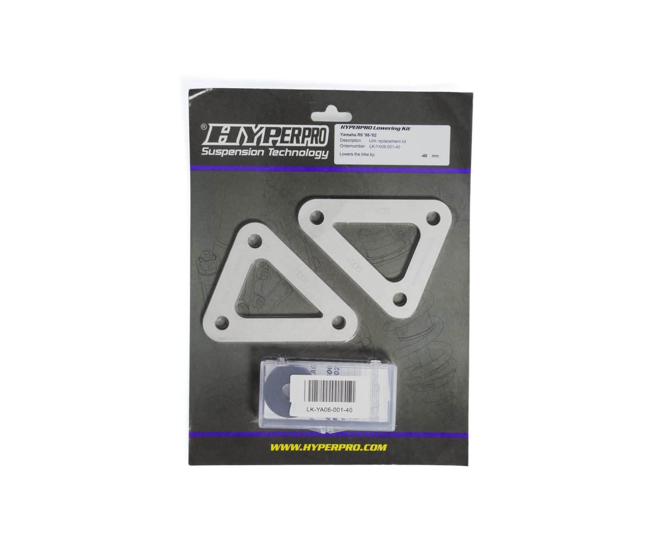 compatible avec/remplacement pour YZF R6-99/02 - KIT RABAISSEMENT DE SELLE HYPERPRO / 1304-0843