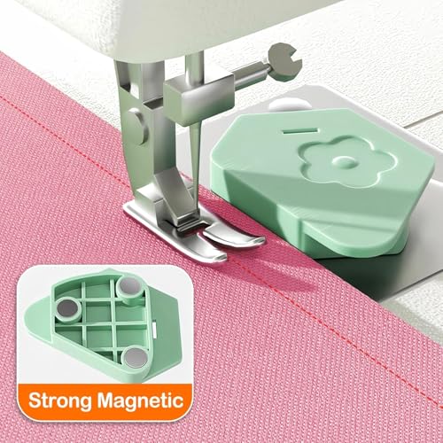 Image of Xfopz Magnetic Seam Guide for Sewing Machine, Multifunctional Polygonal Hemmer Guide with Scale, Universal Sewing Accessories & Supplies for Magnet Making Machine