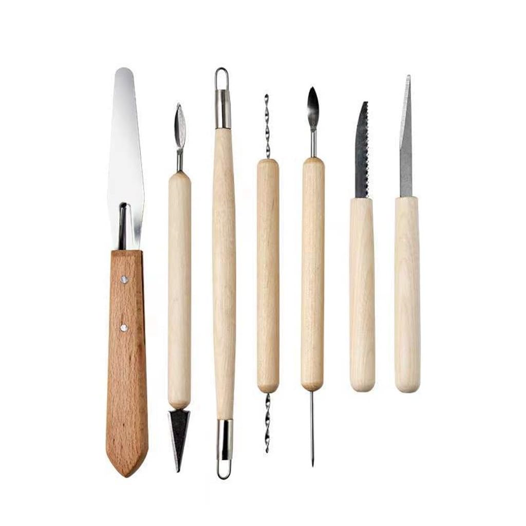 Töpferwerkzeuge, 15 Sets aus Stein, Kunststoff, Ton, Schnitzdetails, Sieben Nadeln, DIY Handschneiden