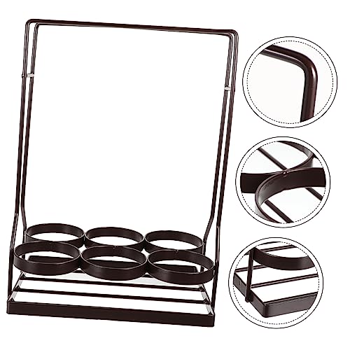 Soporte para botellas de vino de hierro compacto miniatura 3