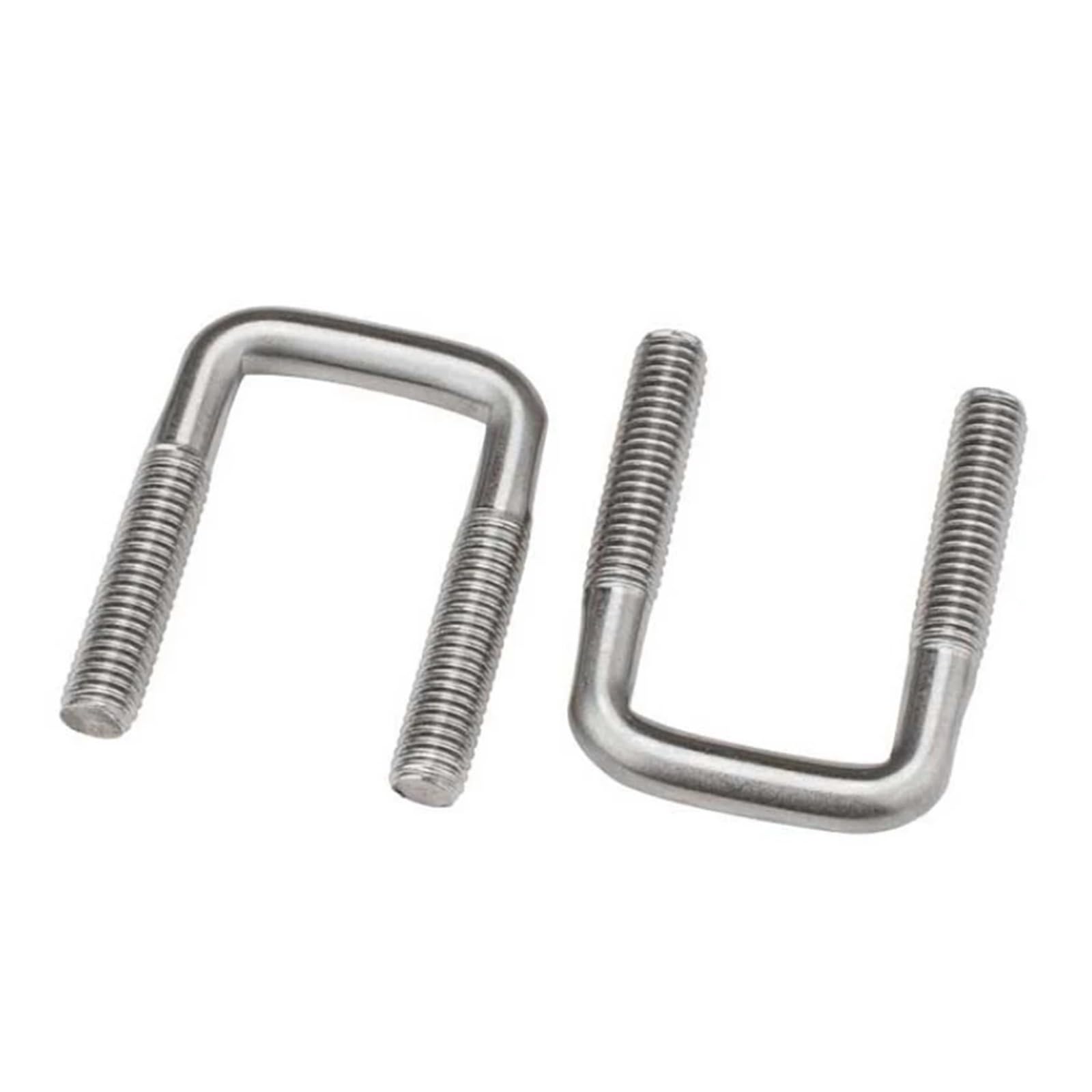 perno en U industrial, Tornillo en U cuadrado de ángulo recto acero inoxidable 304 M6 M8 M10 for sujeción tuberías(M10x60x100-1pcs)