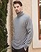 Kallspin Men's Turtle Neck Sweaters Wool Blended Lightweight Long Sleeve High Neck Pullovers(Light Grey X-Large)