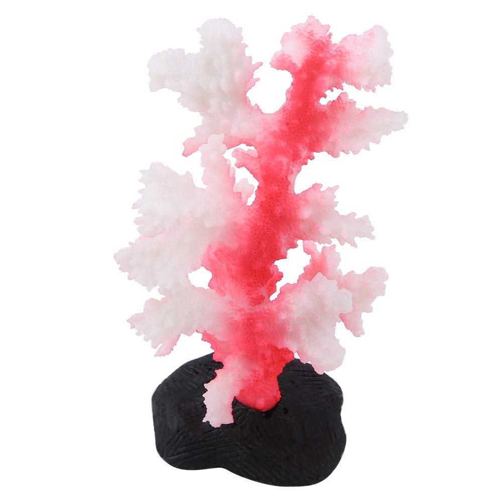 Fake Coral, Betta Fish Tank Accessories Fish Tank Decorations Plants Silicone Simulation Plant Coral Decor Artificial Luminous Coral Anemone Ornament for Aquarium Decor (Red)