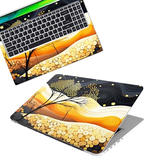 Image of Galaxsia Floral D3 Full Body Vinyl Laptop Skin /Sticker /Cover Upto 15.6 Inches Laptops Laminated-Removable-HD Quality Compatible for Hp-Dell-Sony-Lenovo-Asus etc.(15x10 Inches)