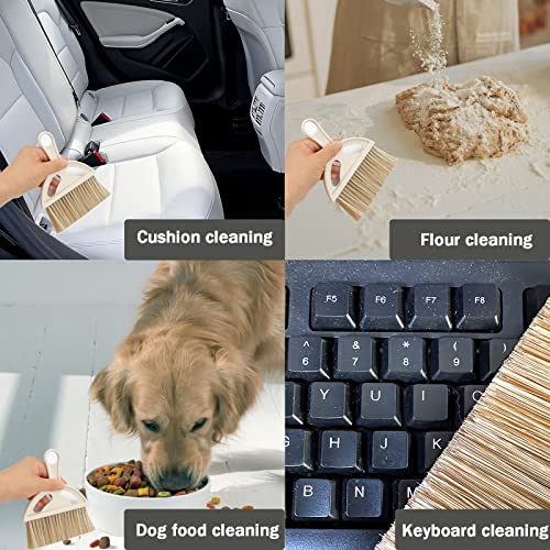 Roellgs Mini-Kehrschaufel und Bürsten-Set, kleiner Besen und Kehrschaufel-Reinigungsset für Büro, Zuhause, Schreibtisch, Theke, Schublade, Tastatur, Autoreinigung – Bild 7