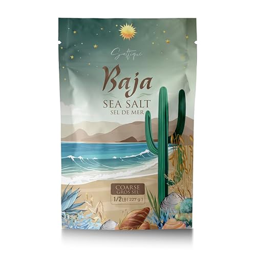 Saltique 12 libra de sal marina de Baja gruesa, 4 veces más minerales que la sal celta, repleta de 90 minerales que te ayudan a mantenerte hidratado