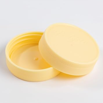 Yodecy 9 Pack Yellow Wide Mouth Mason Jar Lids, One-Piece Plastic Mason Jar Lids Fit Ball, Kerr and More Canning LidsYellow