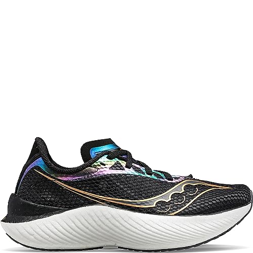 Saucony Women's Endorphin Pro 3 Running Shoe, Black/GOLDSTRUCK, 5 Medium