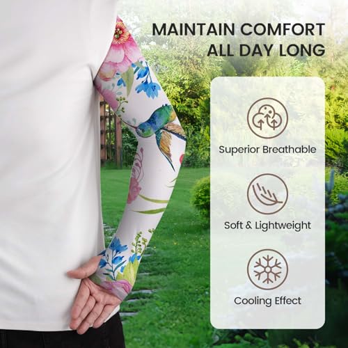 Image of YPHCDO Gardening Sleeves for Women Farm Sun Protection Thorn Proof Cooling Arm Sleeves to Cover Arms for Garden Sports