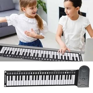 Piano enroulable à 49 touches avec sac de transport, piano électronique portable rechargeable amélioré, haut-parleurs 2 W, piano de voyage, clavier de piano de musique numérique avec enregistrement - Les Beatles, Paul McCartney, John Lennon, RIngo Starr, George Harrison