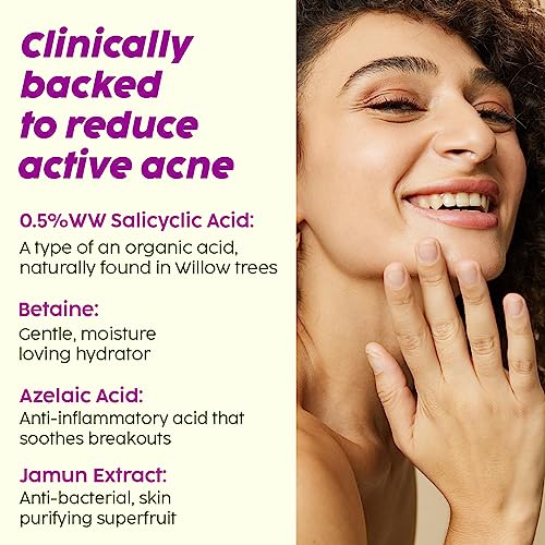 Image of PLIX - THE PLANT FIX Jamun Active Acne Regime with Toner & 0.5% w /w Salicylic Acid Cleanser to Unclog Pores & Reduce Acne