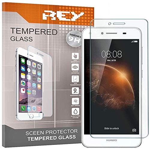 REY 3X Protector de Pantalla para Huawei Y6 II Compact, Cristal Vidrio Templado Premium