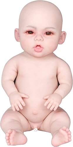 CUAIBB Muñeca de bebé de silicona completa de 18.5 pulgadas, muñeca de bebé recién nacido con ropa, se ve real como muñecas Reborn muñeca realista