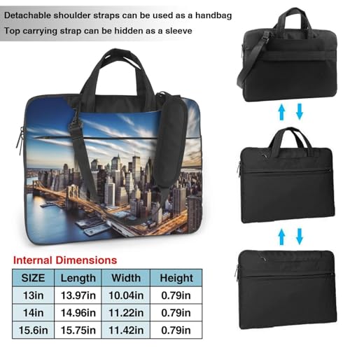 Bolso bandolera para laptop con diseño New York City para unisex miniatura 2