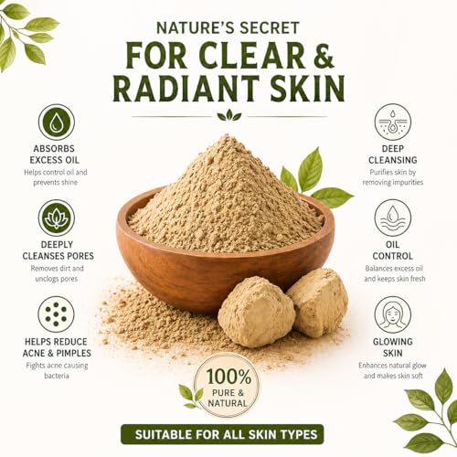 Image of Cosmic Multani Mitti Natural Face Clay Powder, 250g, Oil Control, Deep Cleansing, Acne Care, Skin Brightening, Suitable for All Skin Types
