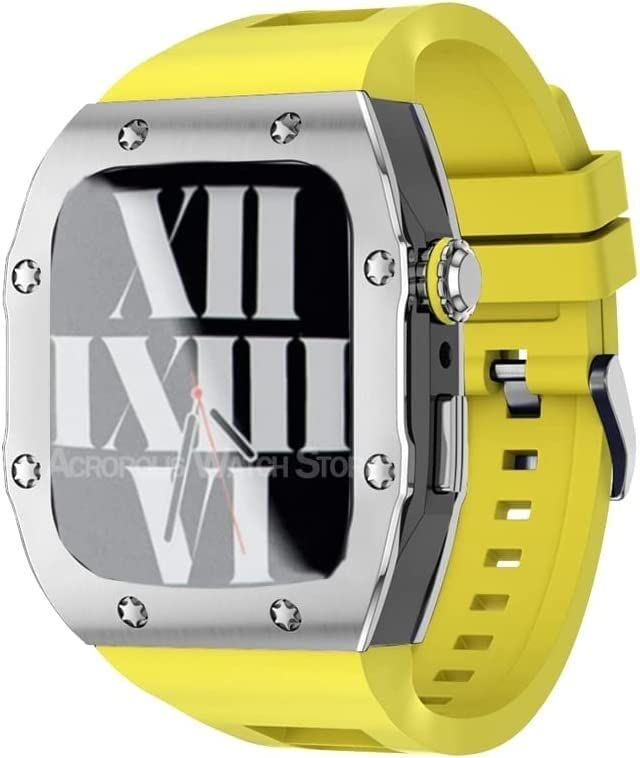 Coque en acier inoxydable 45 mm pour Apple Watch transformez votre montre en garde-temps de luxe