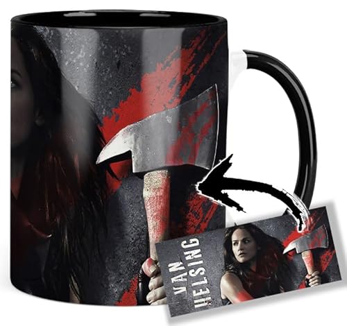 Van Helsing Kelly Overton Tasse Innen & Henkel Schwarz Keramikbecher Mug für 14,99 EUR bei amazon.de Bild: Van Helsing Kelly Overton Tasse Innen & Henkel Schwarz Keramikbecher Mug für 14,99 EUR bei amazon.de