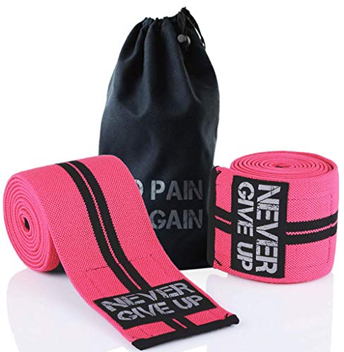 Vendas de rodilla para crossfit y halterofilia de 1.6 metros para sentadillas profundas de mujer