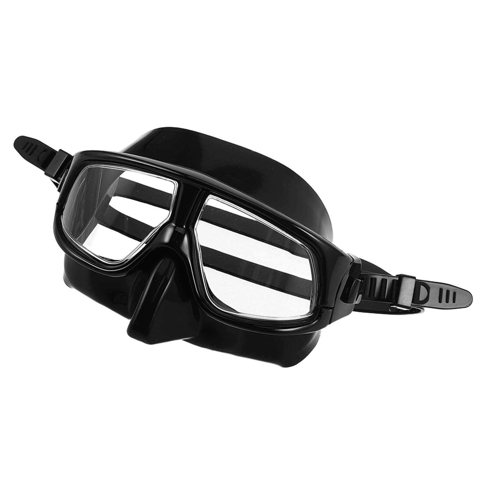 Máscara de Buceo de Silicona Negra con Correa Ajustable para Adultos | Piscina y Submarinismo, Sello Estanco, Ajuste Cómodo, Diseño de Visión Amplia, Equipo Acuático