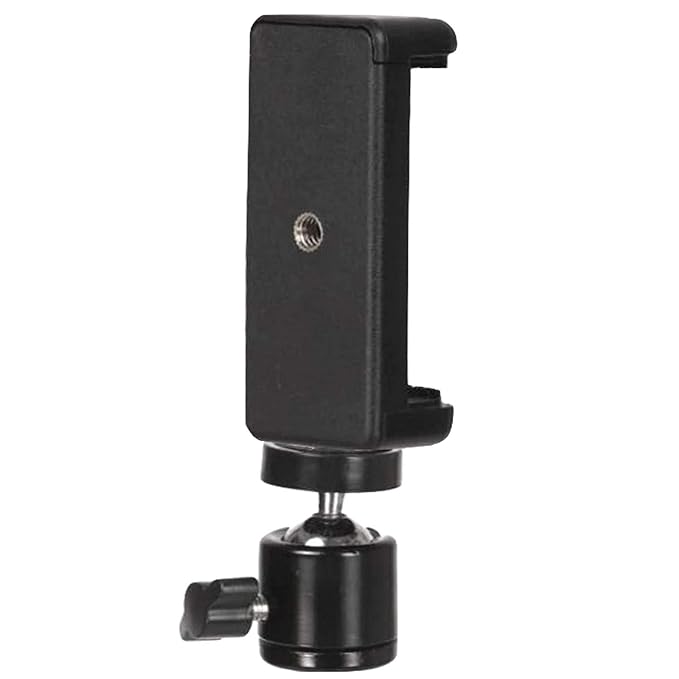 MOBICHARM Mobile Holder and Mini Tripod Ball Head Set for Tripods, Light Stand (1/4 Mount)