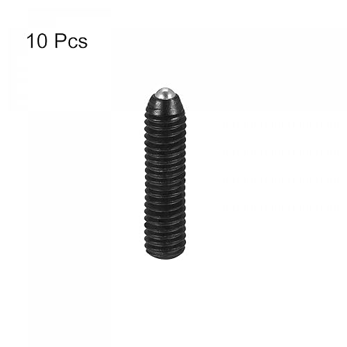 Miniatura 34 de uxcell Tornillos de fijación de punta de bola, 10 piezas M5 x 0.394 in de acero de alto carbono Métrico Spring Hex Socket Grub Tornillo