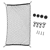 Saiyana Red de equipaje de vehículo de instalación rápida antideslizante organizador de asiento trasero con materiales de nailon reforzados para sedanes compactos Red de almacenamiento de automóviles