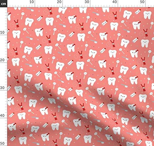 Zahnarzt, Zahn, Zähne, Zahnpasta, Zahnseide Stoffe - Individuell Bedruckt von Spoonflower - Design von Clayvision & Ahappybluetree Gedruckt auf