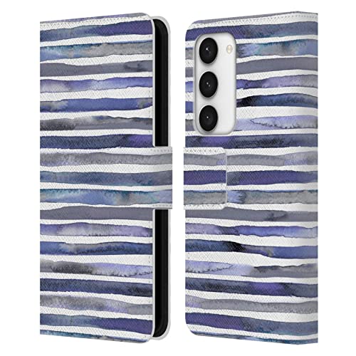 Housse cuir Samsung S23 5G Ninola Bleu Aquarelle aux finitions premium