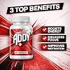 ADDY Plus - Brain Booster - Focus, Energy, and Memory Support Vitamins - Adderall Alternative - Focus & Energy Supplement - Clean Energy - Sharp Focus - Get More Done with Addy Plus - 30 ct